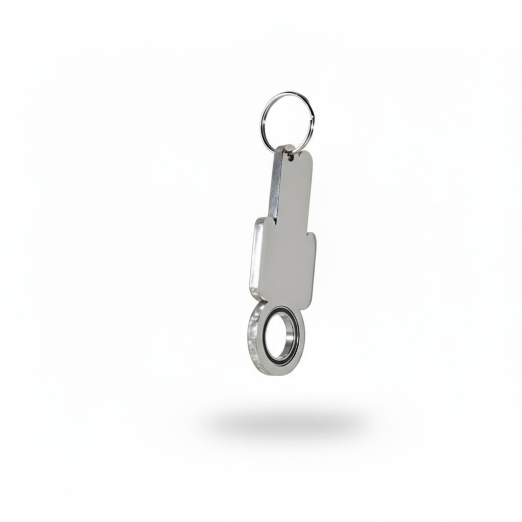 Stainless Steel Mens Keychain Spinner