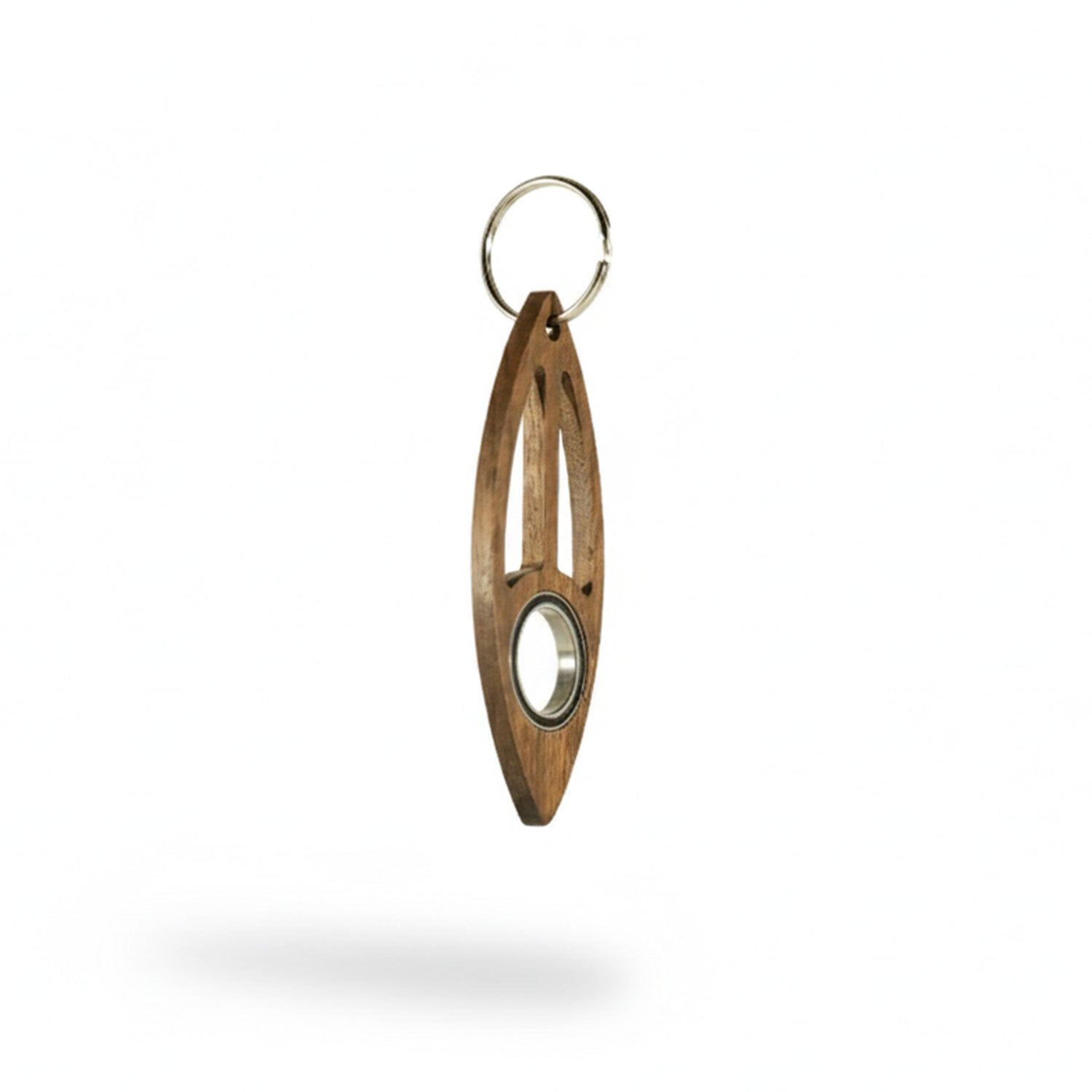 Wooden Surfboard Keychain Spinner