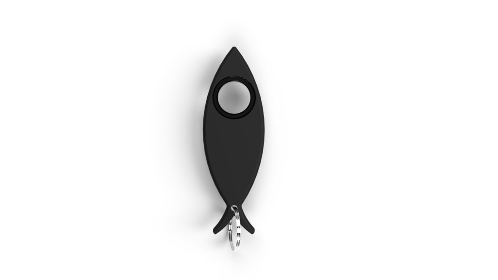 Matte 3D Printed Fish Keychain Spinner