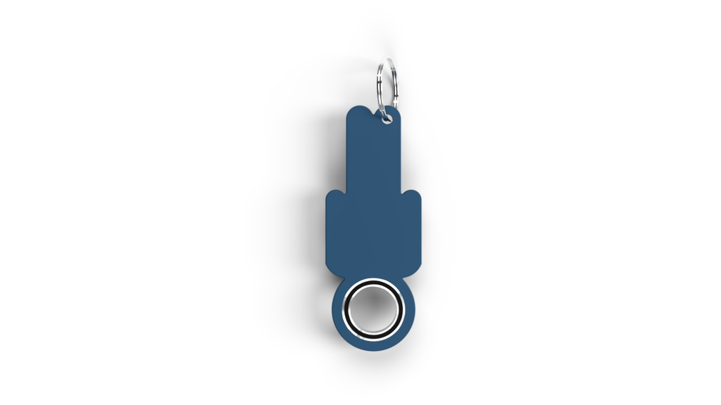 Matte 3D Printed Mens Keychain Spinner