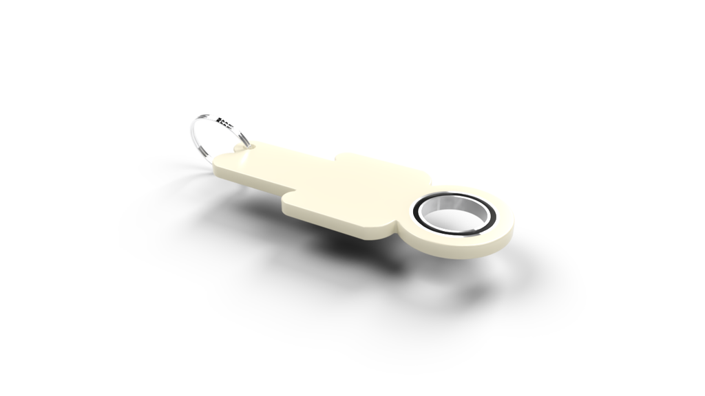 Matte 3D Printed Mens Keychain Spinner