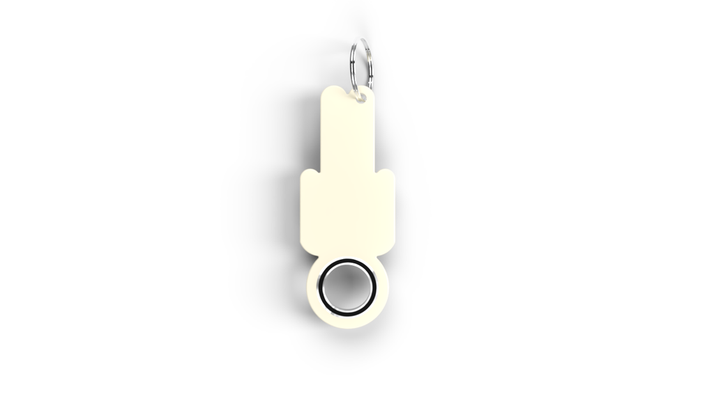 Matte 3D Printed Mens Keychain Spinner