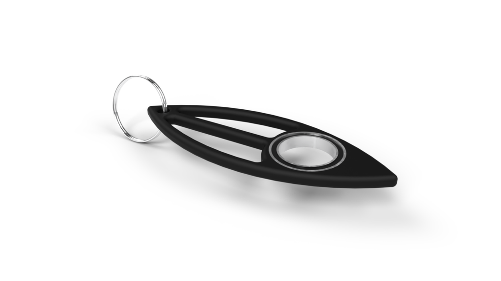 Matte 3D Printed Surfboard Keychain Spinner