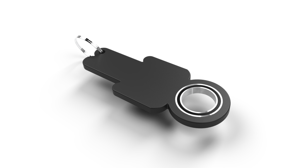 Matte 3D Printed Mens Keychain Spinner